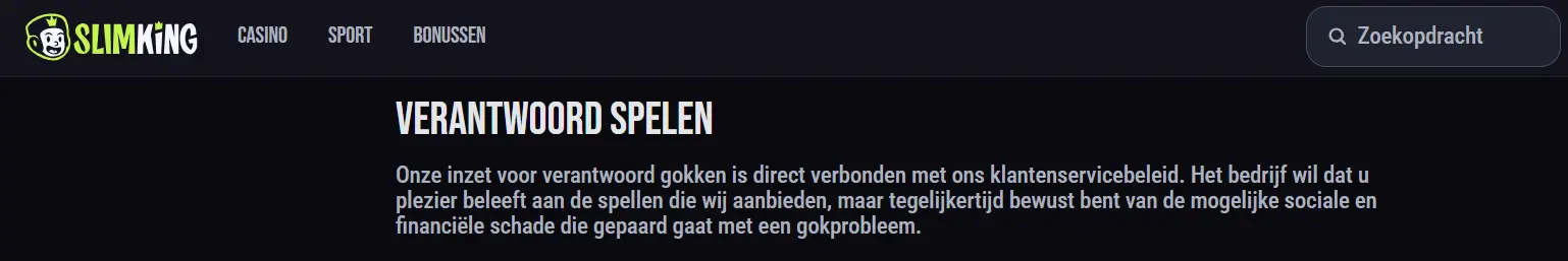 slim king casino verantwoord spelen